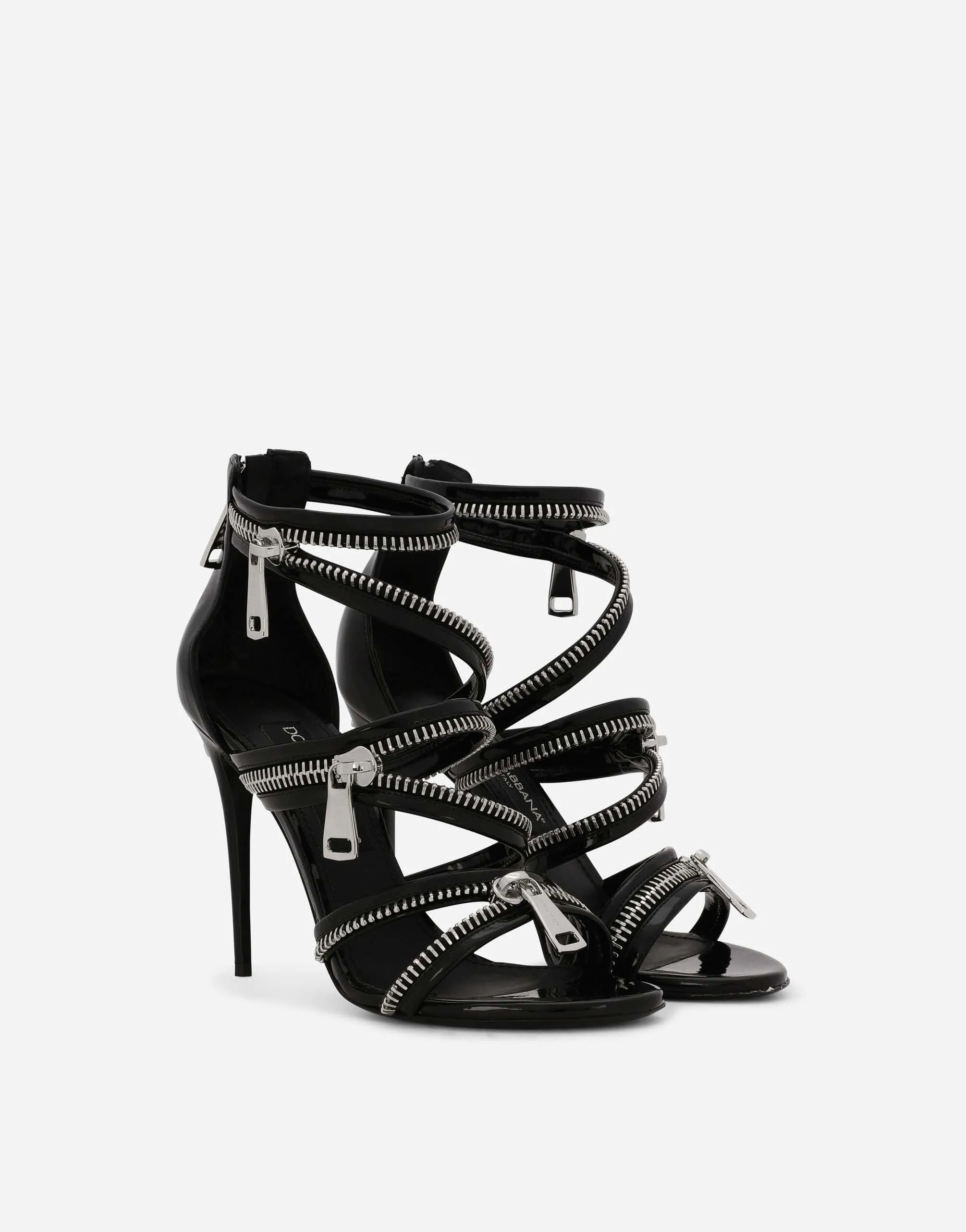 105mm Zip-Detail Sandals