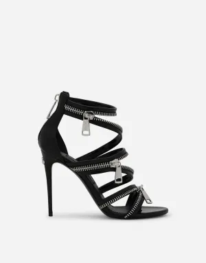105mm Zip-Detail Sandals