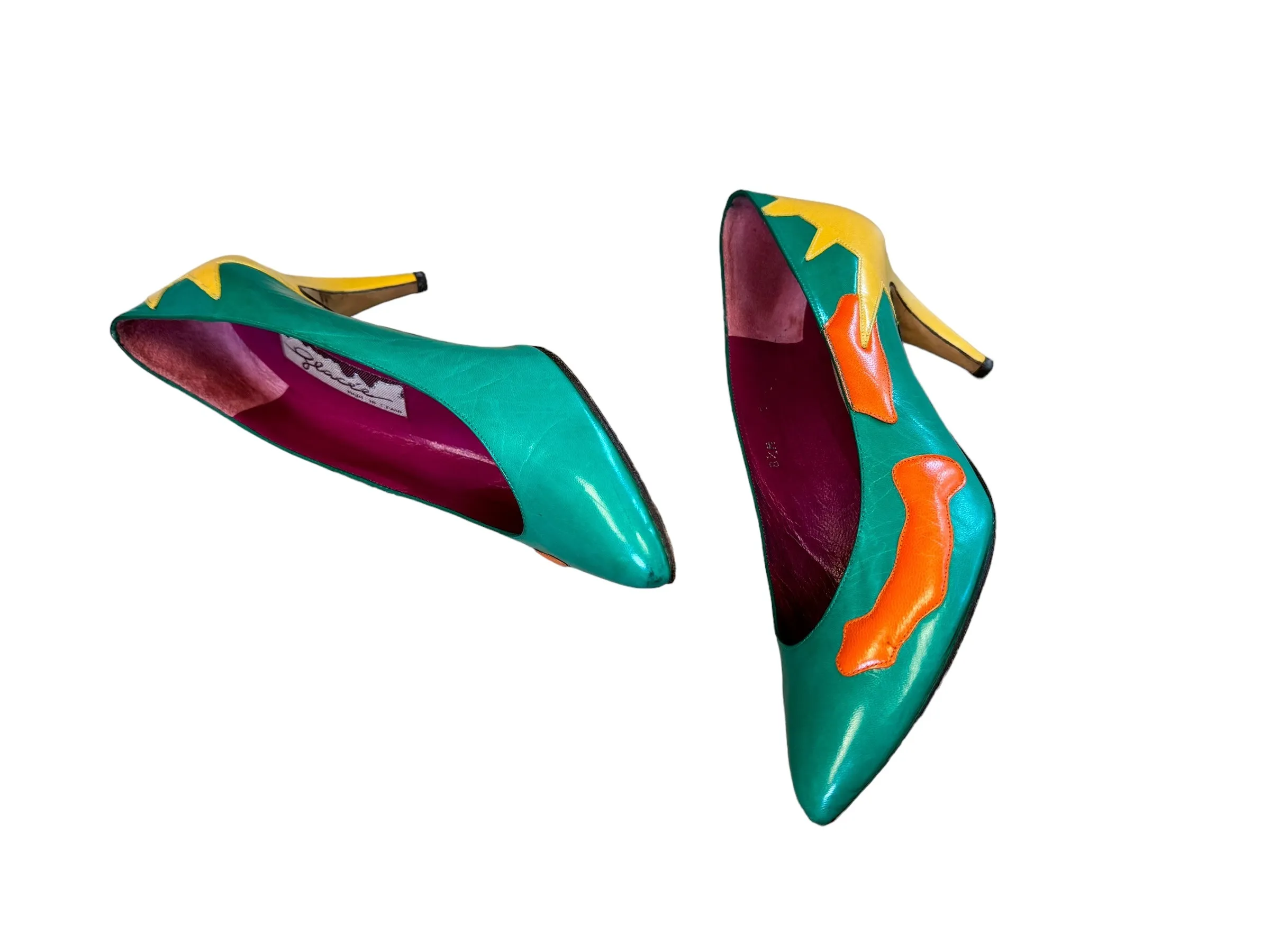 1980s Glacee Multi Colored Pumps