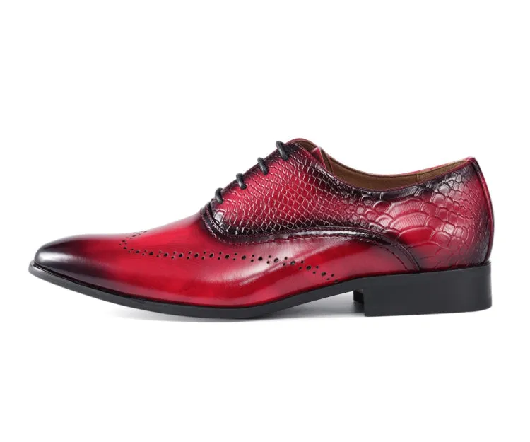 Amali Burke Oxford Men’s Red Leather Shoes