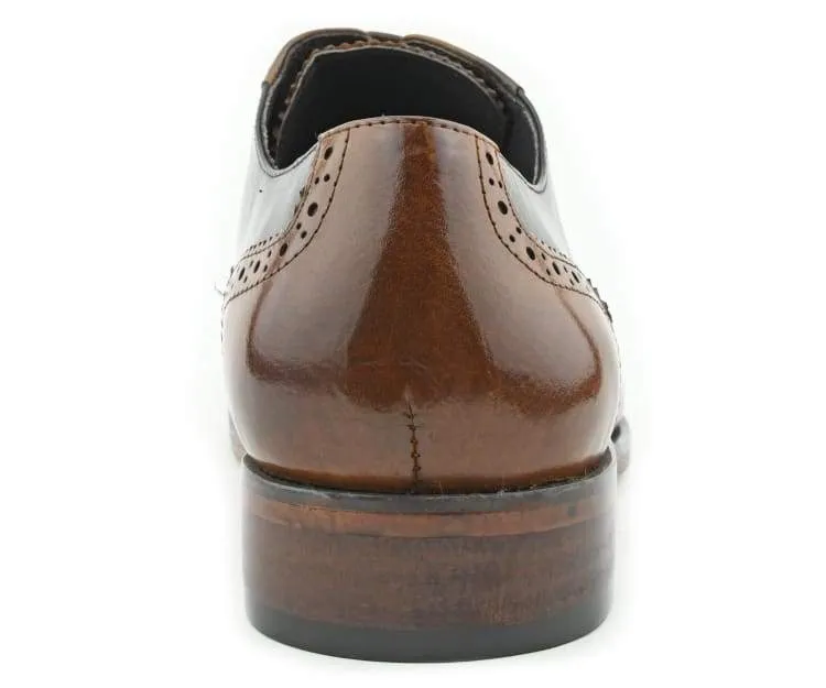 Asher Green Ag100 Tan Men’s Genuine Leather Dress Shoes