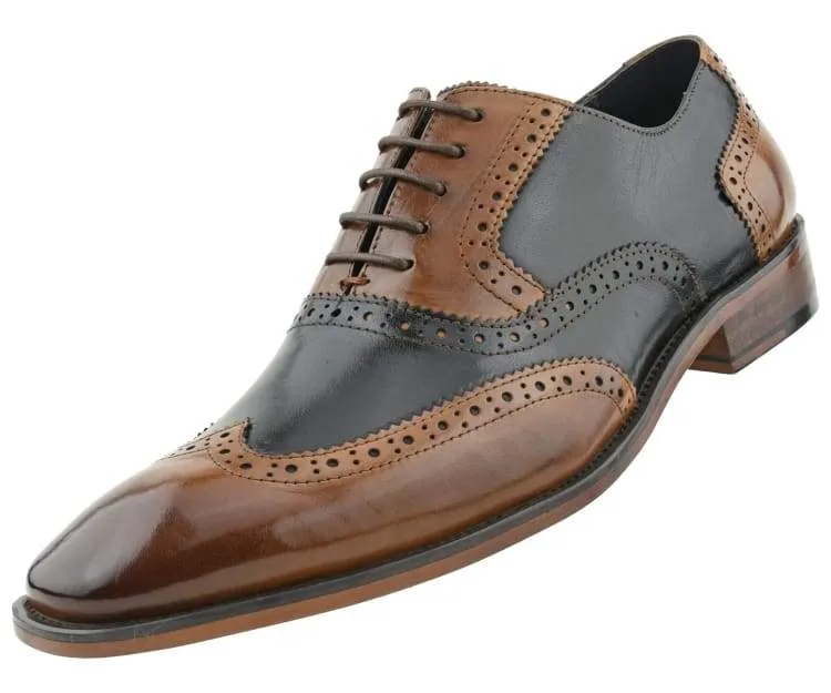 Asher Green Ag100 Tan Men’s Genuine Leather Dress Shoes