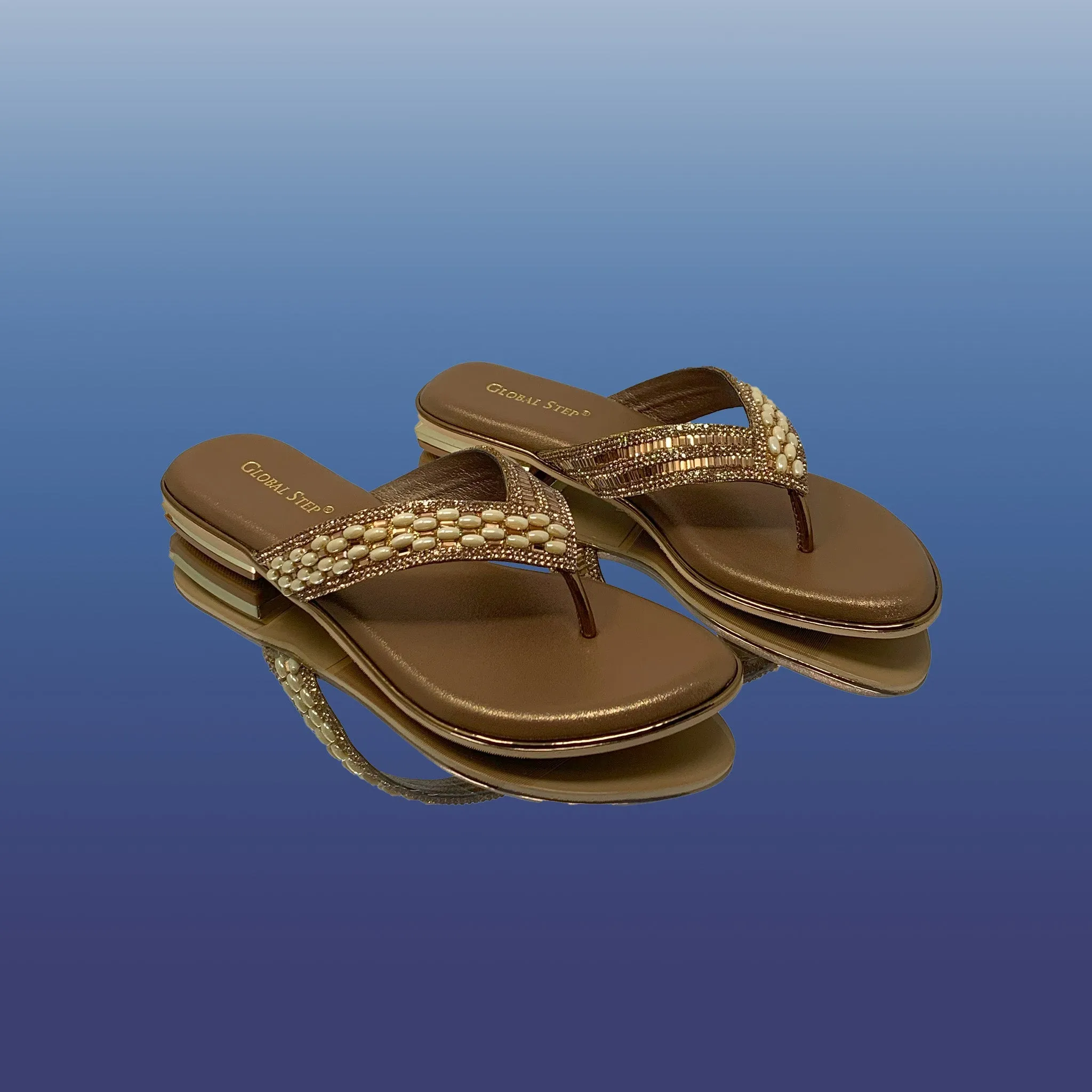 Beaded Elegance Slip-On Sandals