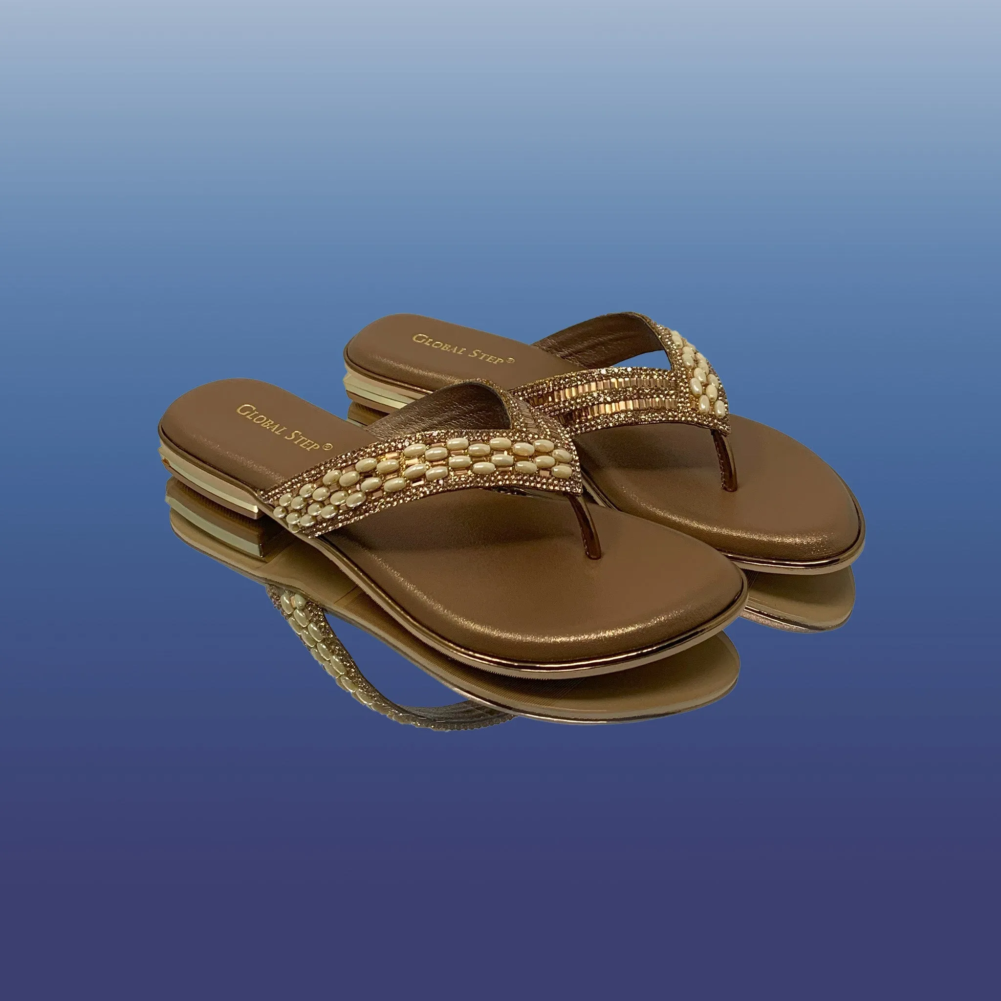 Beaded Elegance Slip-On Sandals