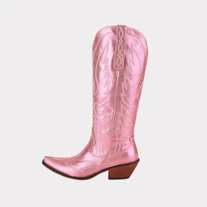 Begonia Gleamy Embroidery Boots