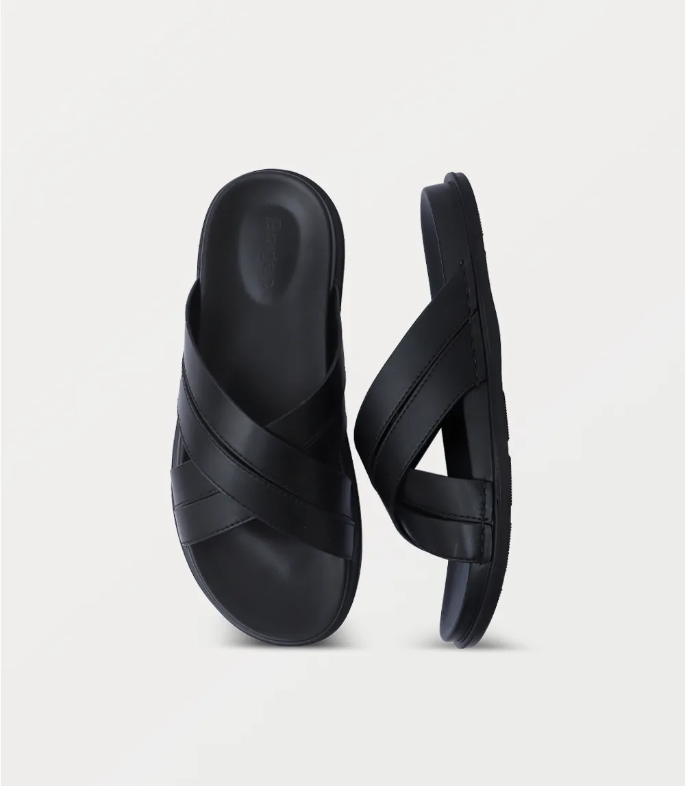 BM6874-BLACK-Men Slipper