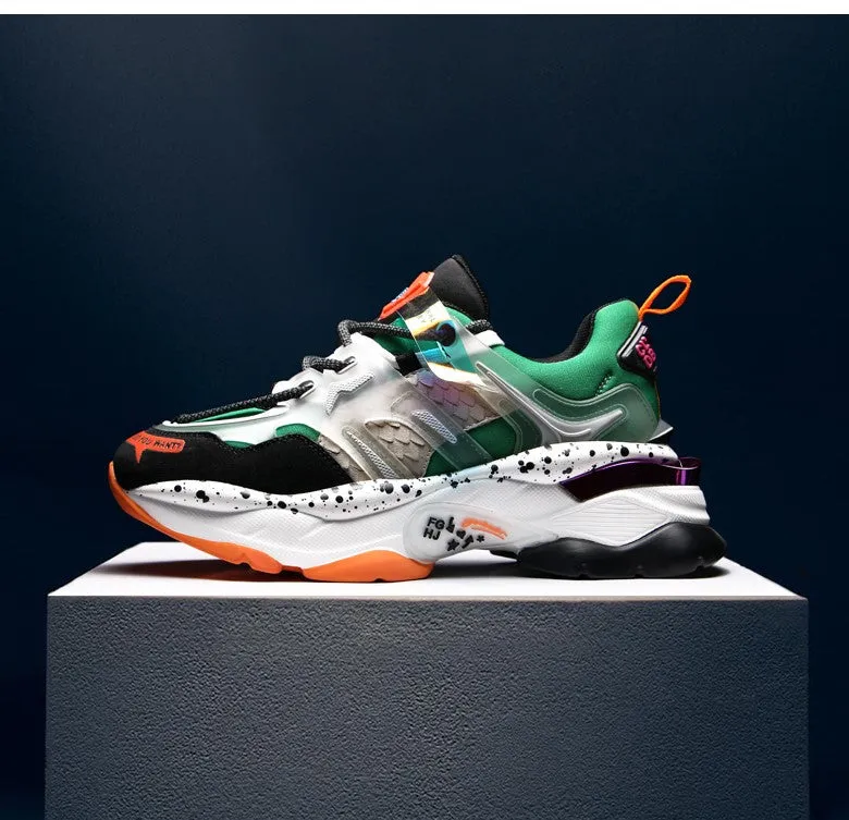 BOOPDO DESIGN COLOR BLOCK TRAINERS WITH CHUNKY SOLE