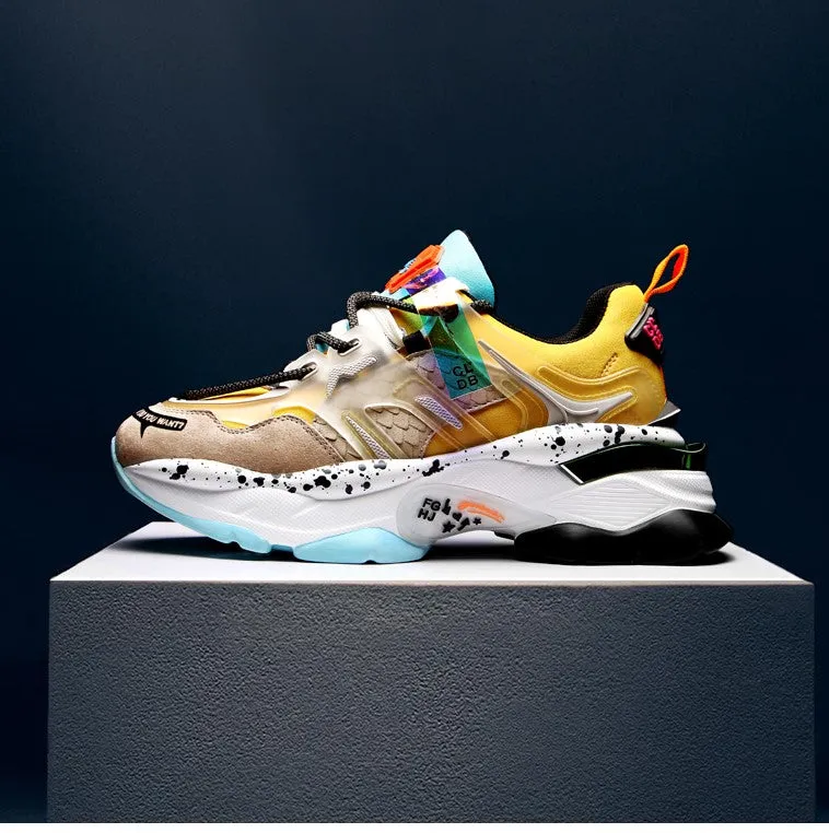 BOOPDO DESIGN COLOR BLOCK TRAINERS WITH CHUNKY SOLE