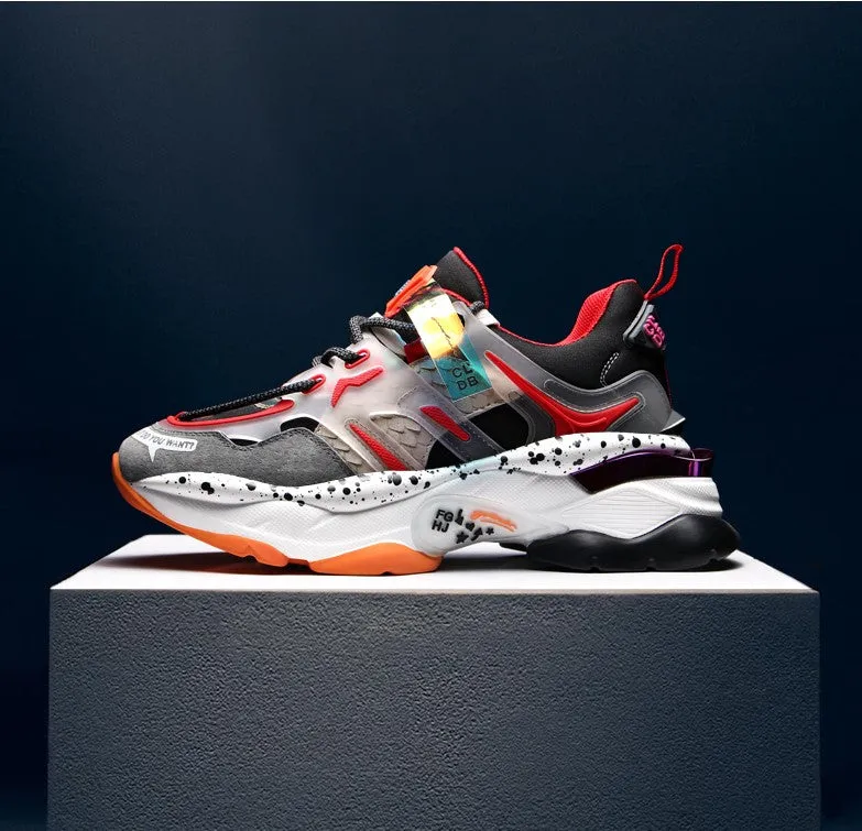BOOPDO DESIGN COLOR BLOCK TRAINERS WITH CHUNKY SOLE