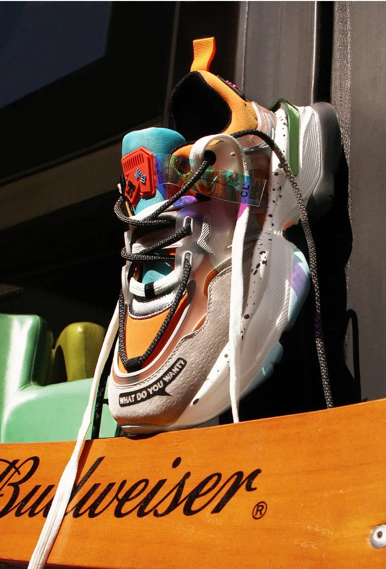 BOOPDO DESIGN COLOR BLOCK TRAINERS WITH CHUNKY SOLE