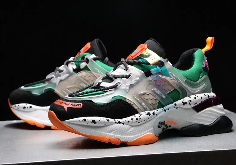 BOOPDO DESIGN COLOR BLOCK TRAINERS WITH CHUNKY SOLE