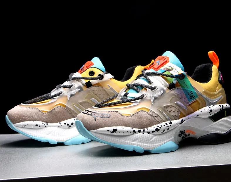 BOOPDO DESIGN COLOR BLOCK TRAINERS WITH CHUNKY SOLE