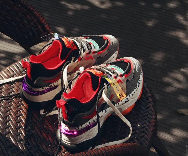 BOOPDO DESIGN COLOR BLOCK TRAINERS WITH CHUNKY SOLE