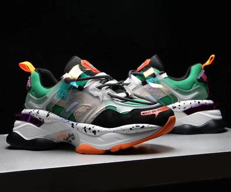 BOOPDO DESIGN COLOR BLOCK TRAINERS WITH CHUNKY SOLE