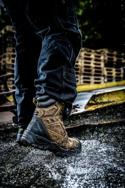 BSH011 BuckshotS3 HRO SRC Dark Brown High Top Safety Lace Boot