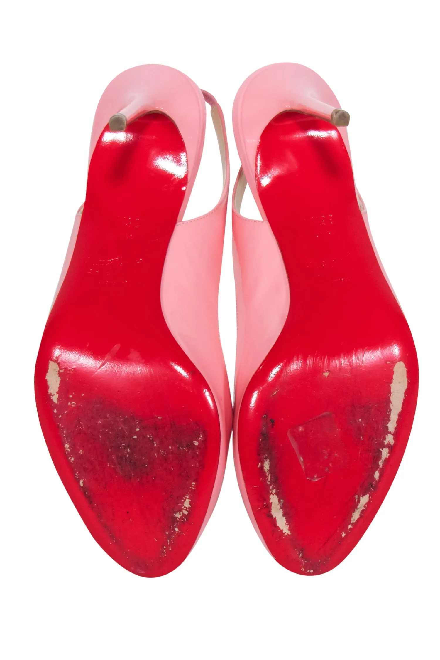 Christian Louboutin - Pink Patent Sling Back Pump Sz 6.5