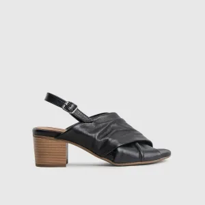 Comfort Block Heel Sandal Black 6027