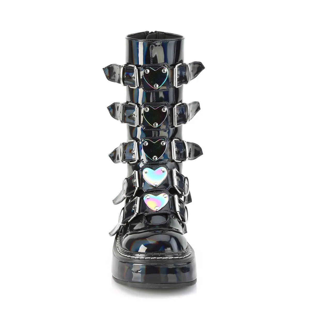 Demonia EMILY-330 | Black Hologram Mid-Calf Boots