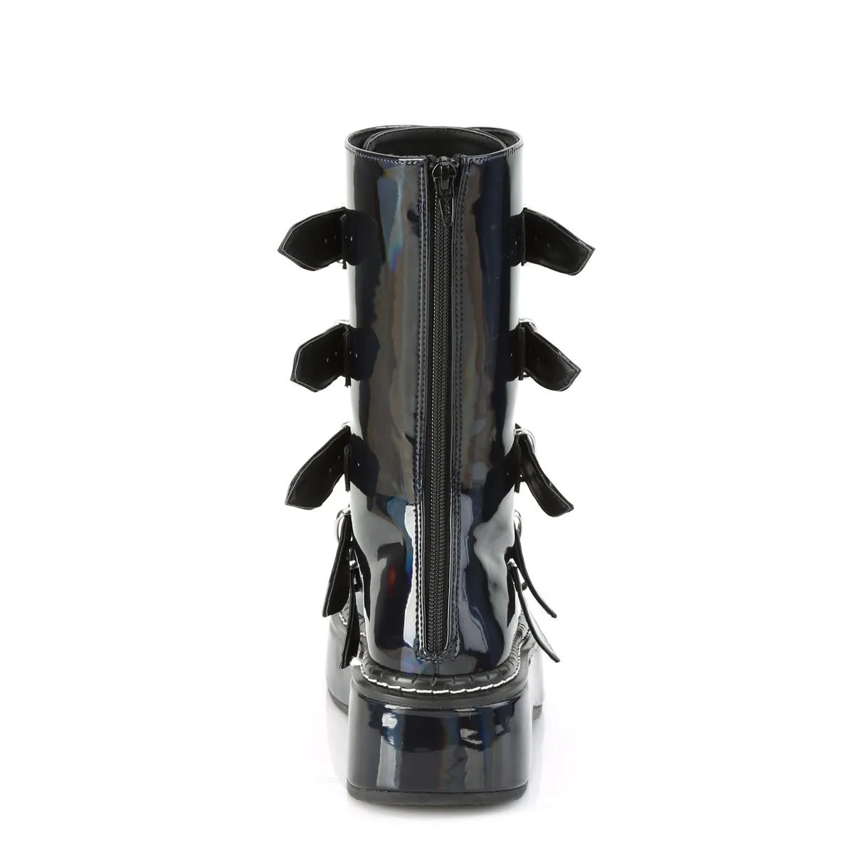 Demonia EMILY-330 | Black Hologram Mid-Calf Boots
