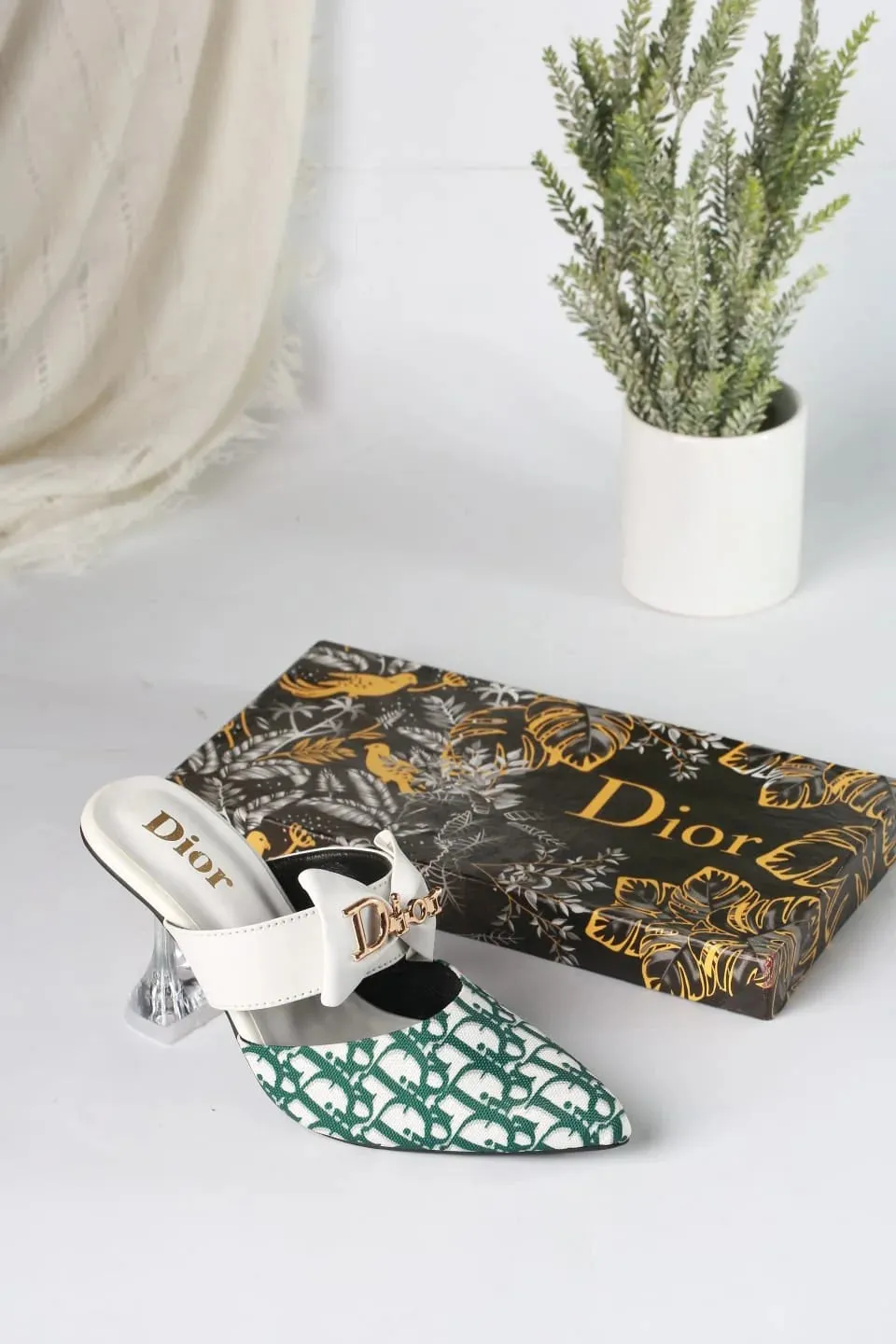 DIOR CASUAL HEEL PUMPS - GREEN