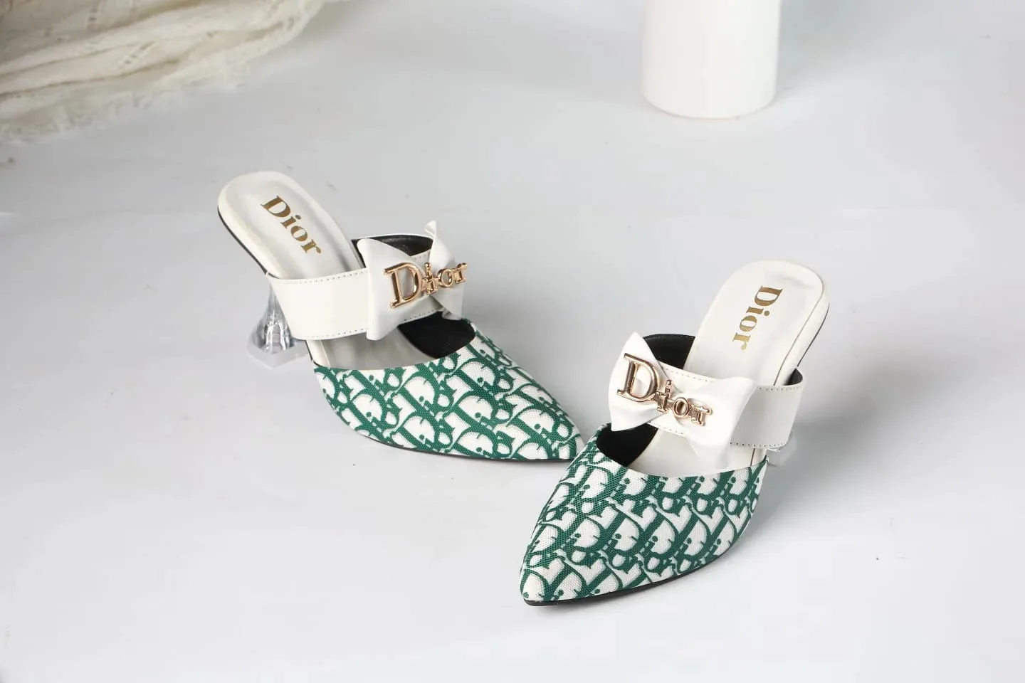 DIOR CASUAL HEEL PUMPS - GREEN