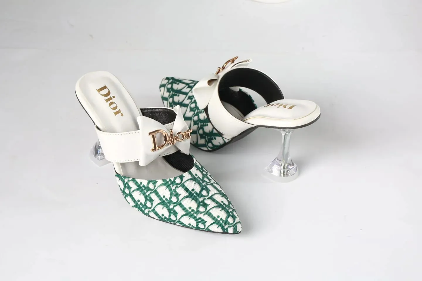 DIOR CASUAL HEEL PUMPS - GREEN