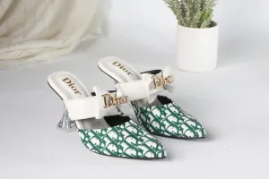 DIOR CASUAL HEEL PUMPS - GREEN