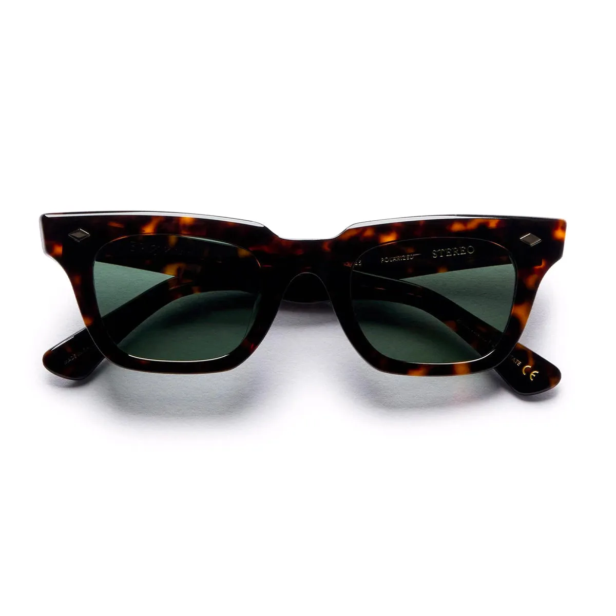 Epokhe - Stereo Sunglasses Tortoise Polished/Green Polarized