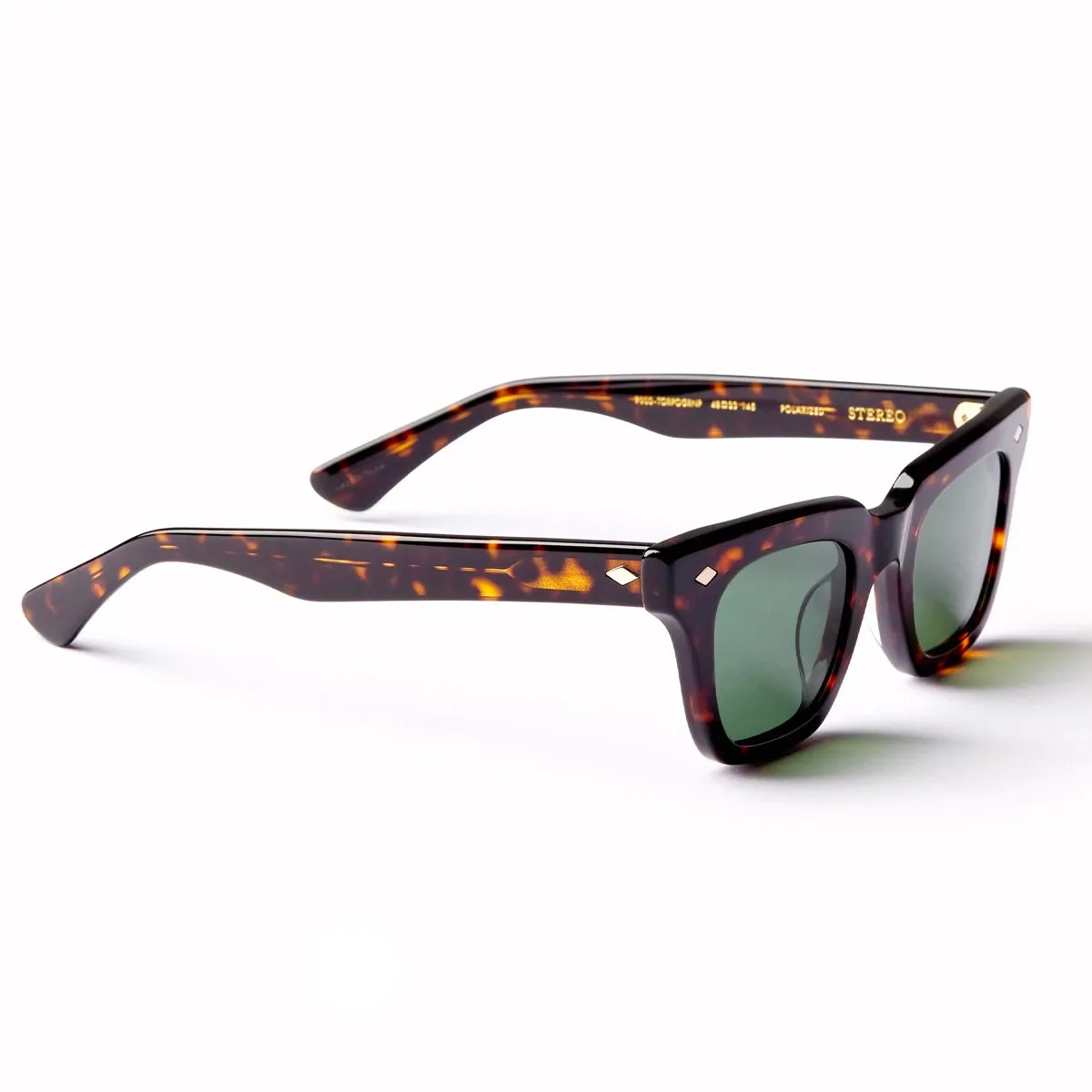 Epokhe - Stereo Sunglasses Tortoise Polished/Green Polarized