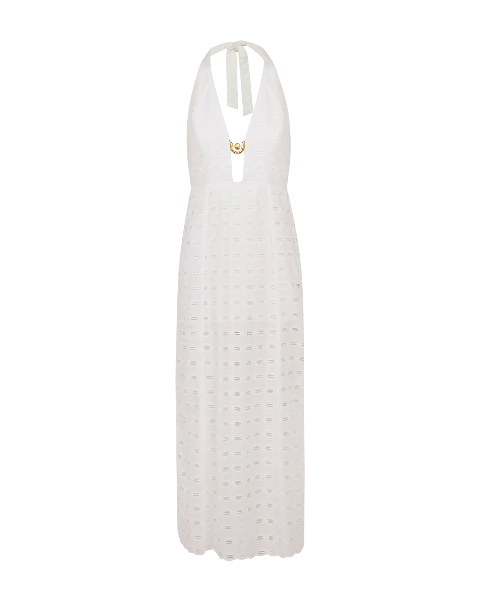 Eyelet Maryse Long Dress - Off White