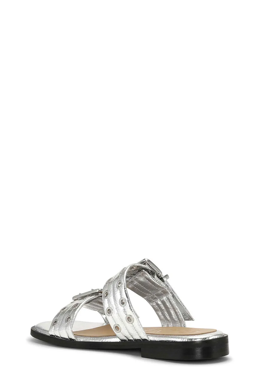 FEMININE BUCKLE TWO-STRAP SANDALS