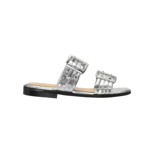 FEMININE BUCKLE TWO-STRAP SANDALS