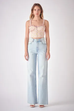 Floral Print Cropped Top