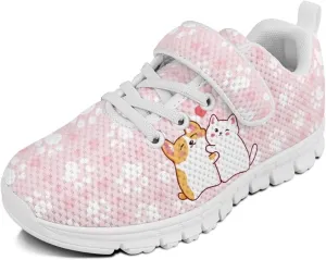 Girls Active Sneakers Boys Running Shoes Kids Slip On Trainers
