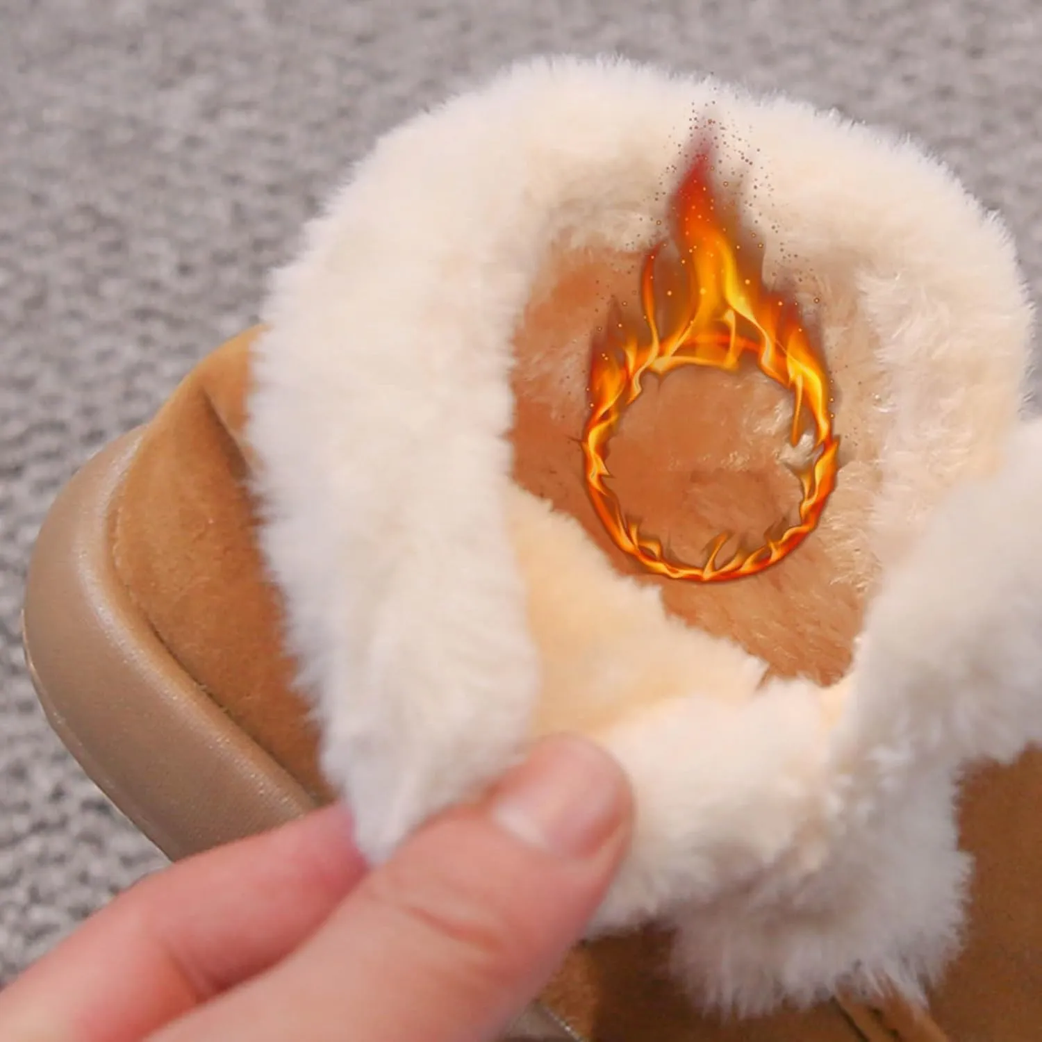 Girls Platform Snow Boots Winter Boots Fr Snow Boots Ankle Booties Fuzzy Warm Boots For Toddler Kids Slip On Boots