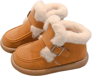 Girls Platform Snow Boots Winter Boots Fr Snow Boots Ankle Booties Fuzzy Warm Boots For Toddler Kids Slip On Boots