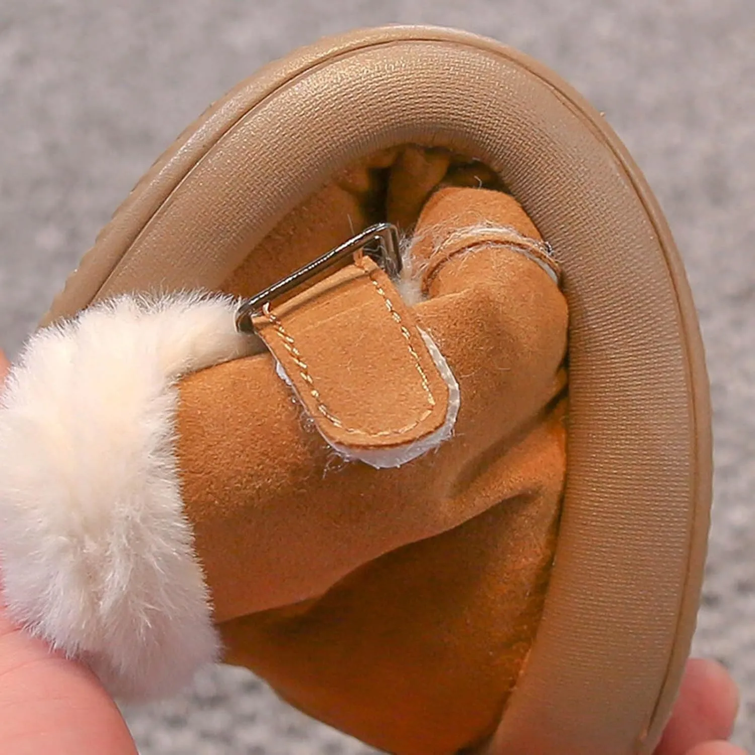 Girls Platform Snow Boots Winter Boots Fr Snow Boots Ankle Booties Fuzzy Warm Boots For Toddler Kids Slip On Boots
