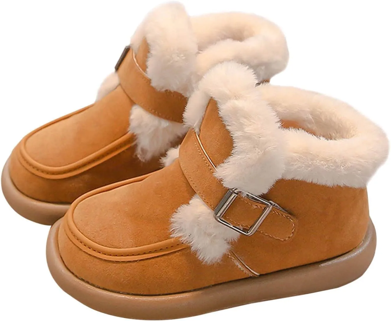 Girls Platform Snow Boots Winter Boots Fr Snow Boots Ankle Booties Fuzzy Warm Boots For Toddler Kids Slip On Boots