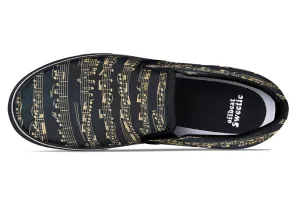 Golden Music Slip Ons