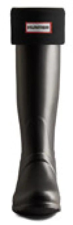 Hunter Fleece Tall Sock Boot In Black