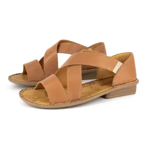 Intuva : Ladies Leather Sandal in Hazel Relaxa