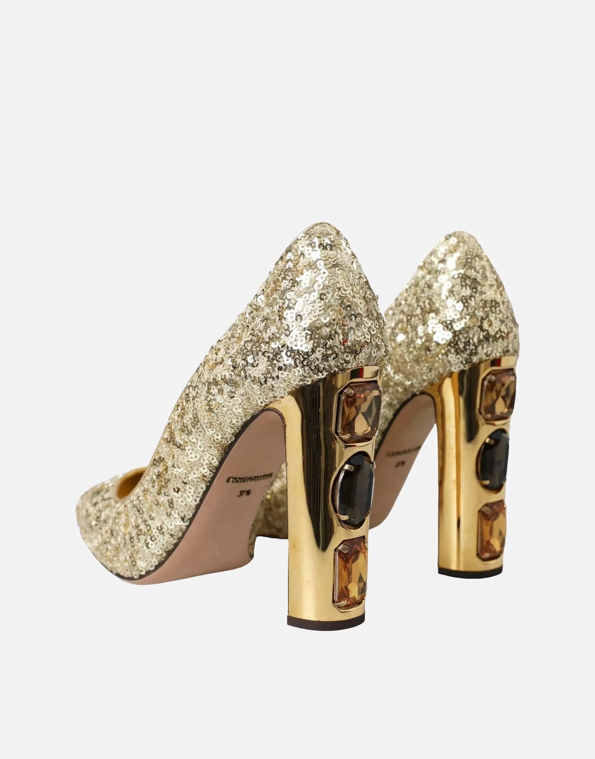 Jackie Pumps With Gold Sequin