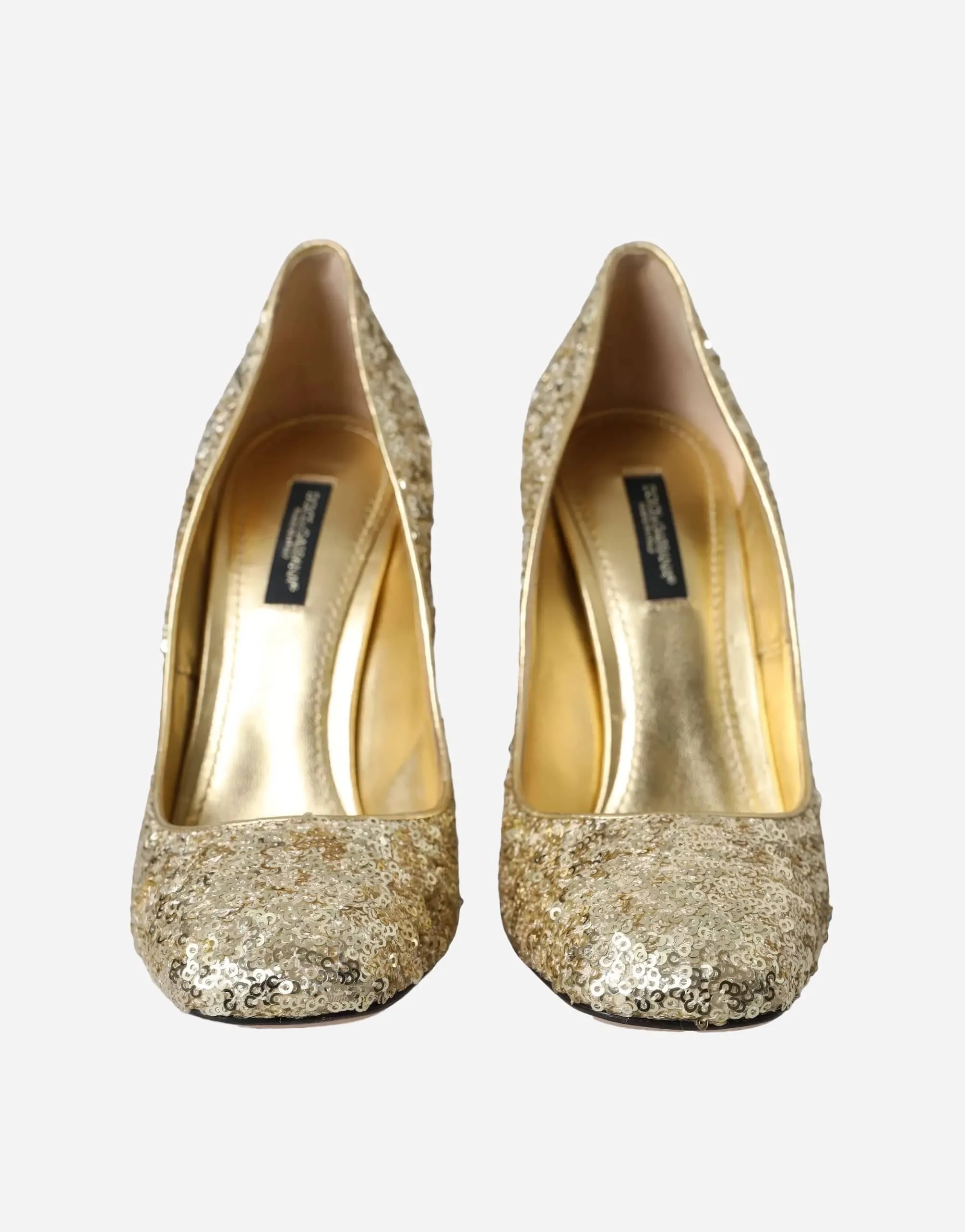Jackie Pumps With Gold Sequin