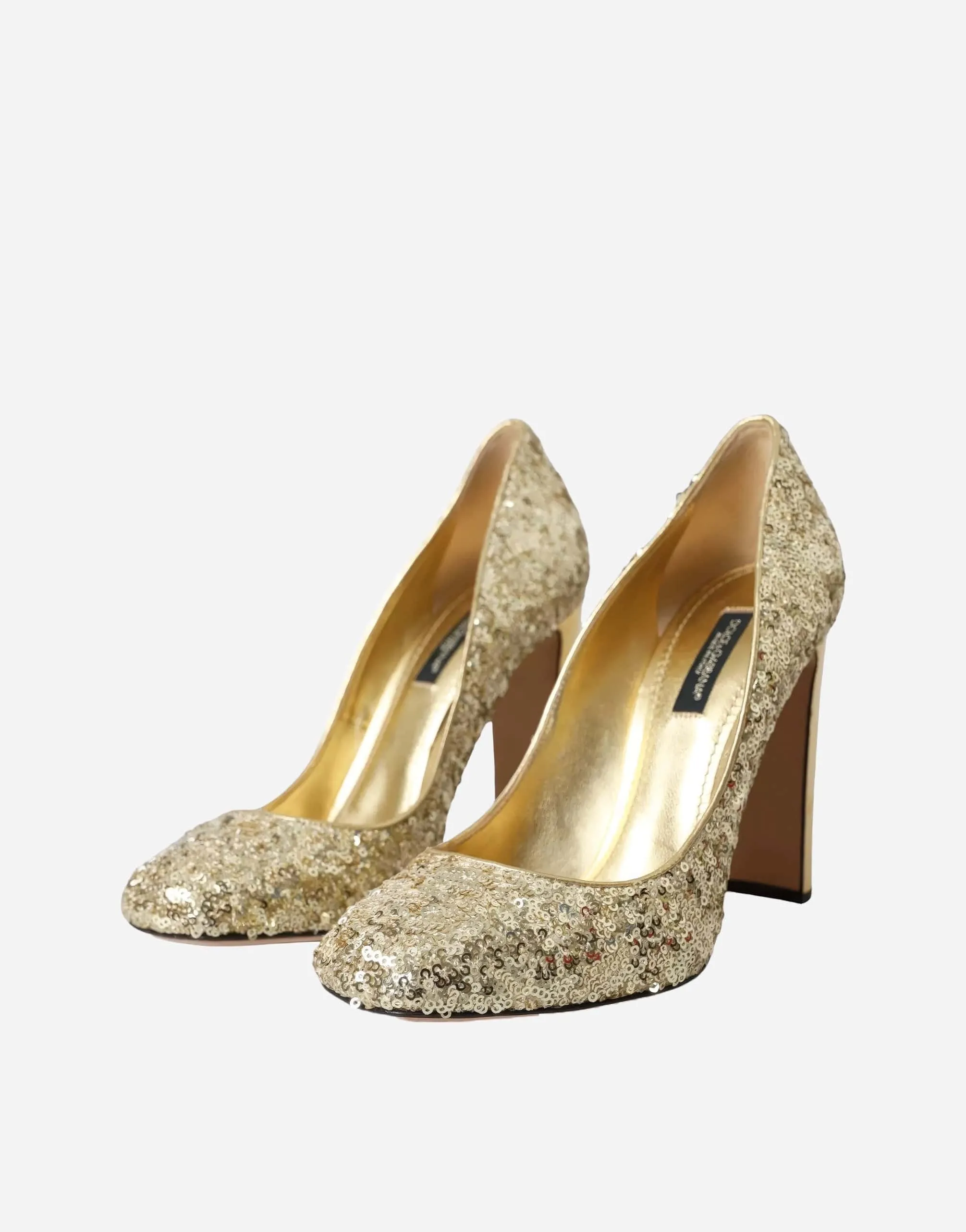 Jackie Pumps With Gold Sequin