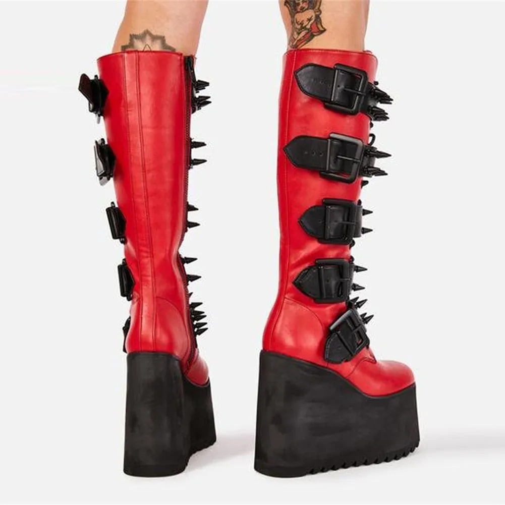 Knee High Gothic Style Boots