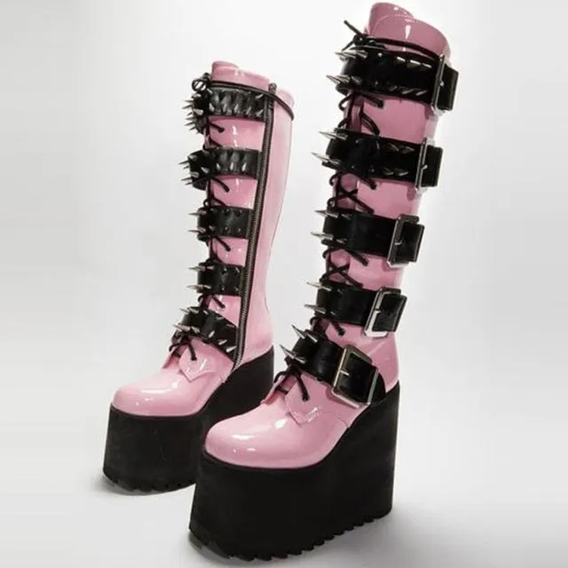 Knee High Gothic Style Boots