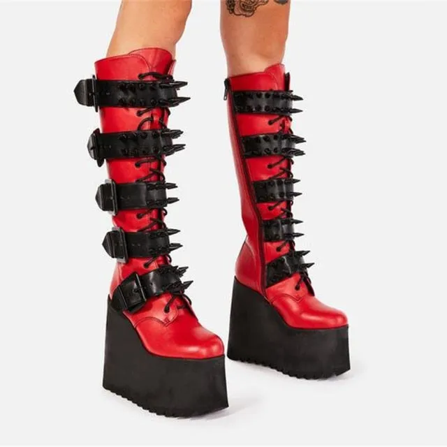 Knee High Gothic Style Boots