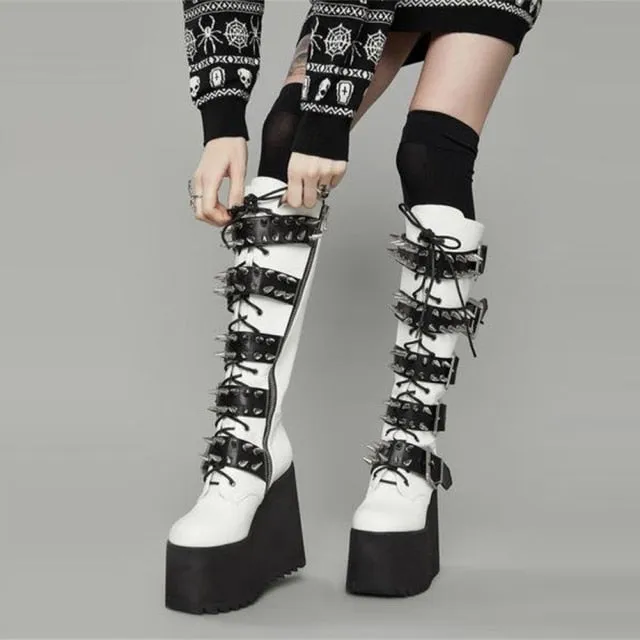 Knee High Gothic Style Boots