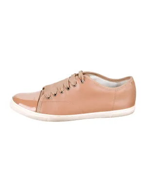 Lanvin Paris Low Top Sneaker Ligh Pink Fashion Lace Up White Insole Sneakers
