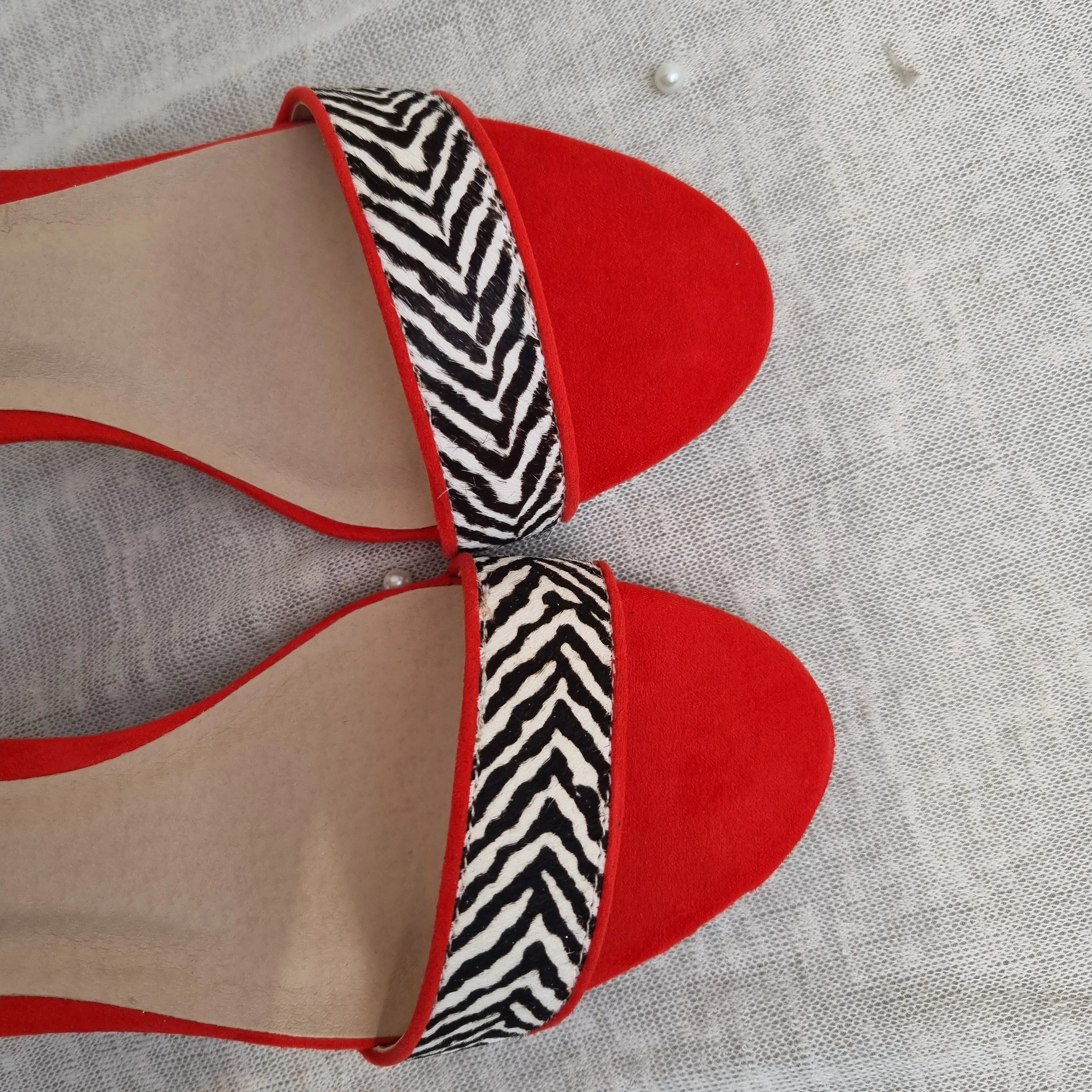 Lunar Susanna Zebra Toe Heels .